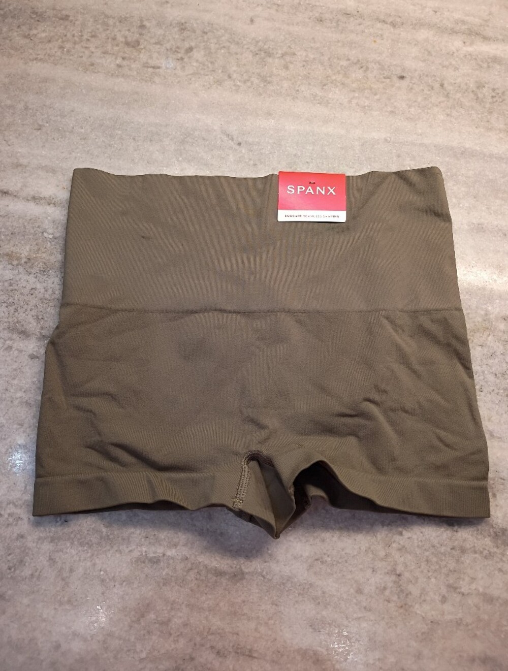 SPANX Ecocare Olive Green Boyshort Shaping Underwear Women's Size Medium New